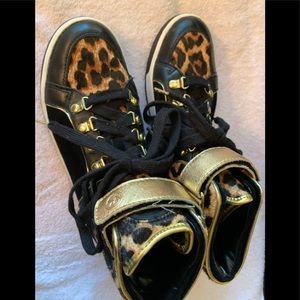 Michael Kors animal print fashion sneakers